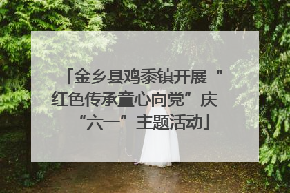 金乡县鸡黍镇开展“红色传承童心向党”庆“六一”主题活动
