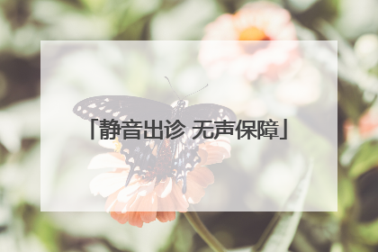 静音出诊 无声保障