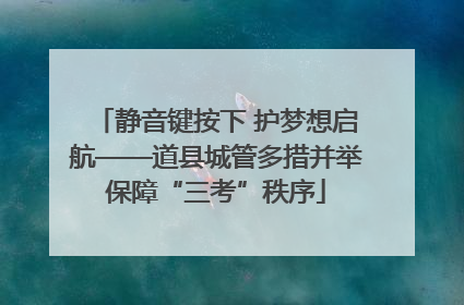 静音键按下 护梦想启航——道县城管多措并举保障“三考”秩序