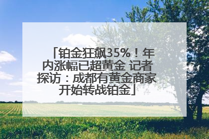 铂金狂飙35%！年内涨幅已超黄金 记者探访：成都有黄金商家开始转战铂金