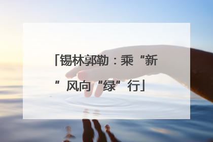 锡林郭勒：乘“新”风向“绿”行