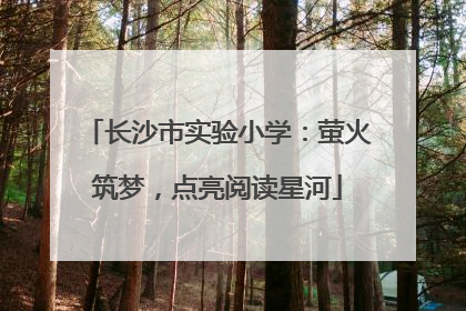 长沙市实验小学：萤火筑梦，点亮阅读星河
