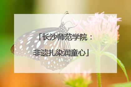 长沙师范学院：非遗扎染润童心