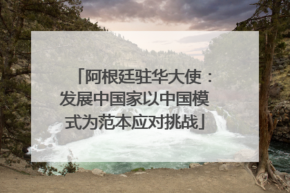 阿根廷驻华大使：发展中国家以中国模式为范本应对挑战