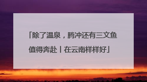 除了温泉，腾冲还有三文鱼值得奔赴丨在云南样样好