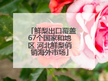 鲜梨出口覆盖67个国家和地区 河北鲜梨俏销海外市场