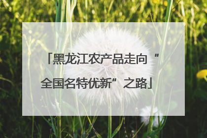 黑龙江农产品走向“全国名特优新”之路