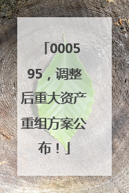 000595，调整后重大资产重组方案公布！