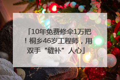 10年免费修伞1万把！桐乡46岁工程师，用双手“缝补”人心