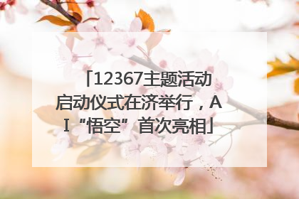 12367主题活动启动仪式在济举行，AI“悟空”首次亮相