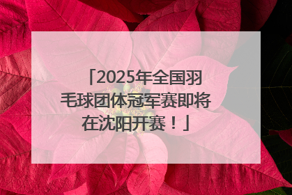 2025年全国羽毛球团体冠军赛即将在沈阳开赛！