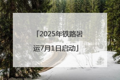 2025年铁路暑运7月1日启动