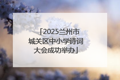 2025兰州市城关区中小学诗词大会成功举办
