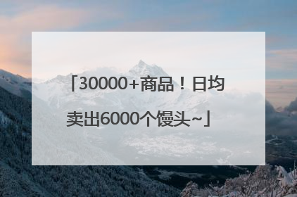 30000+商品！日均卖出6000个馒头~