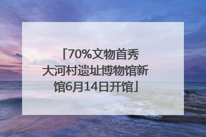 70%文物首秀 大河村遗址博物馆新馆6月14日开馆